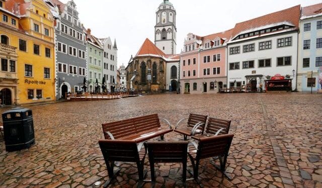 FILE PHOTO: A view of the market square amid the coronavirus disease (COVID-19) pandemic in Meissen, Germany, January 15, 2021. REUTERS/Fabrizio Bensch/File Photo