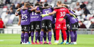 190925, Fotboll, Franska Ligan, Toulouse - Angers: Players of Toulouse during the Ligue 1 match between Toulouse FC and Angers SCO at Stadium Municipal on September 25, 2019 in Toulouse, France. (Photo by Manuel Blondeau/Icon Sport)
© Bildbyrån - COP 75 - SWEDEN AND NORWAY ONLY