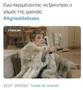 Σε φωτογραφία σχόλια στο Twitter για τις Άγριες Μέλισσες