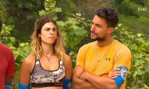 Ο Σάκης με την Χριστίνα σε πλάνο από το Survivor 