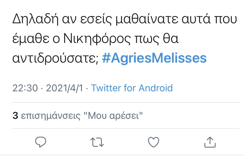 Πως σχολιάστηκε στο Twitter ο Νικηφόρος (Αναστάσιος Ροιλός) στις Άγριες Μέλισσες 