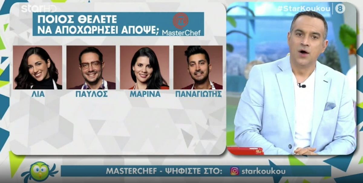 Η ψηφοφορία για την σημερινά αποχώρηση στο MasterChef 5