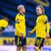 210325 Alexander Isak, Robin Quaison and Emil Forsberg after the FIFA World Cup, WM, Weltmeisterschaft, Fussball Qualifier football match between Sweden and Georgia on March 25, 2021 in Stockholm. Photo: Johanna Lundberg / BILDBYRAN / kod JL / JM0097 bbeng fotboll football soccer fotball vm-kval kval fifa world cup qualifier qualifier landskamp sverige sweden sverige a georgia georgien *** 210325 Alexander Isak, Robin Quaison and Emil Forsberg after the FIFA World Cup Qualifier football match between Sweden and Georgia on March 25, 2021 in Stockholm Photo Johanna Lundberg BILDBYRAN kod JL JM0097 bbeng fotboll football soccer fotball vm kval kval fifa world cup qualifier qualifier landskamp sverige sweden sverige a georgia georgien, PUBLICATIONxNOTxINxSWExNORxAUT Copyright: JOHANNAxLUNDBERG BB210325JL066