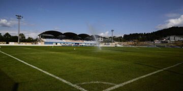 LIGA Smartbank pre-season: SD Amorebieta-UD Logrones General view of the stadium before the the pre-season match between SD Amorebieta and UD Logrones at Urritxe on 24 July, 2021 in Amorebieta, Spain. Amorebieta Urritxe Basque Country Spain AMOvsLOG031 Copyright: xRicardoxLarreinax