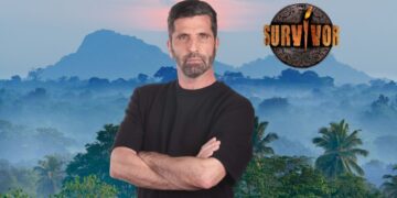 Ο Θανάσης Βισκαδουράκης στο Survivor ποζάρει